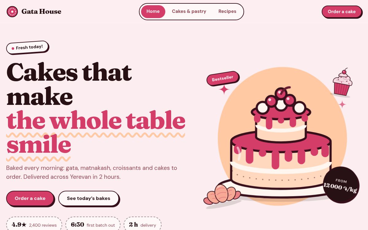 Gata House — Bakery · pastry shop
