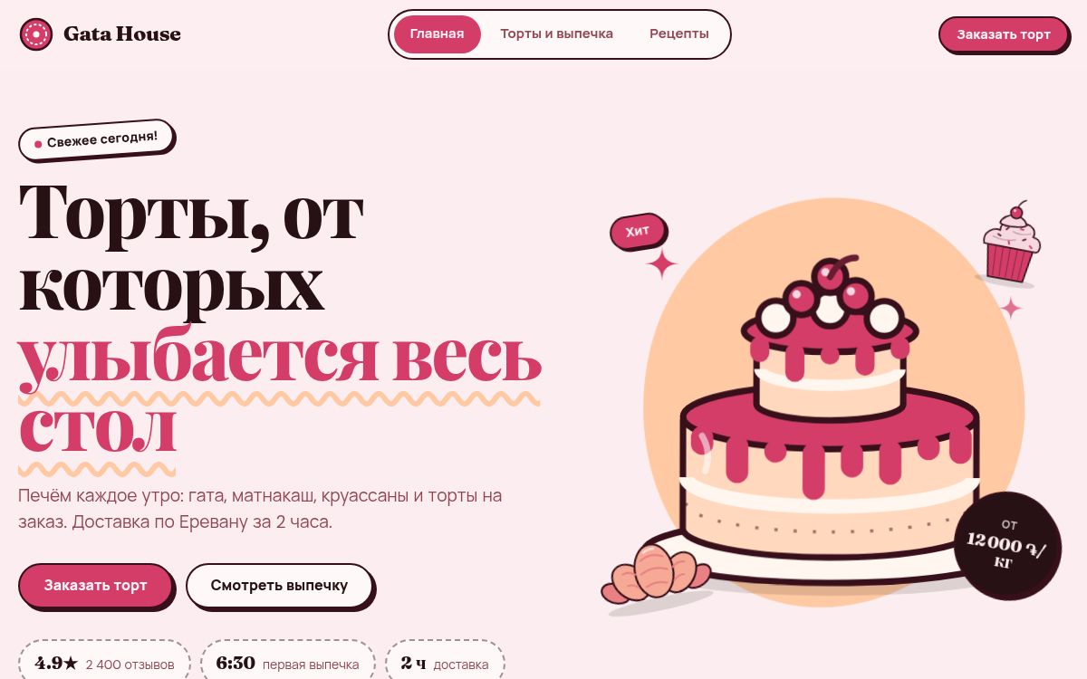 Gata House — Пекарня · кондитерская