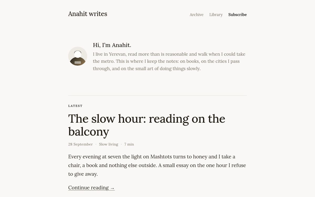 Anahit Writes — Personal blog