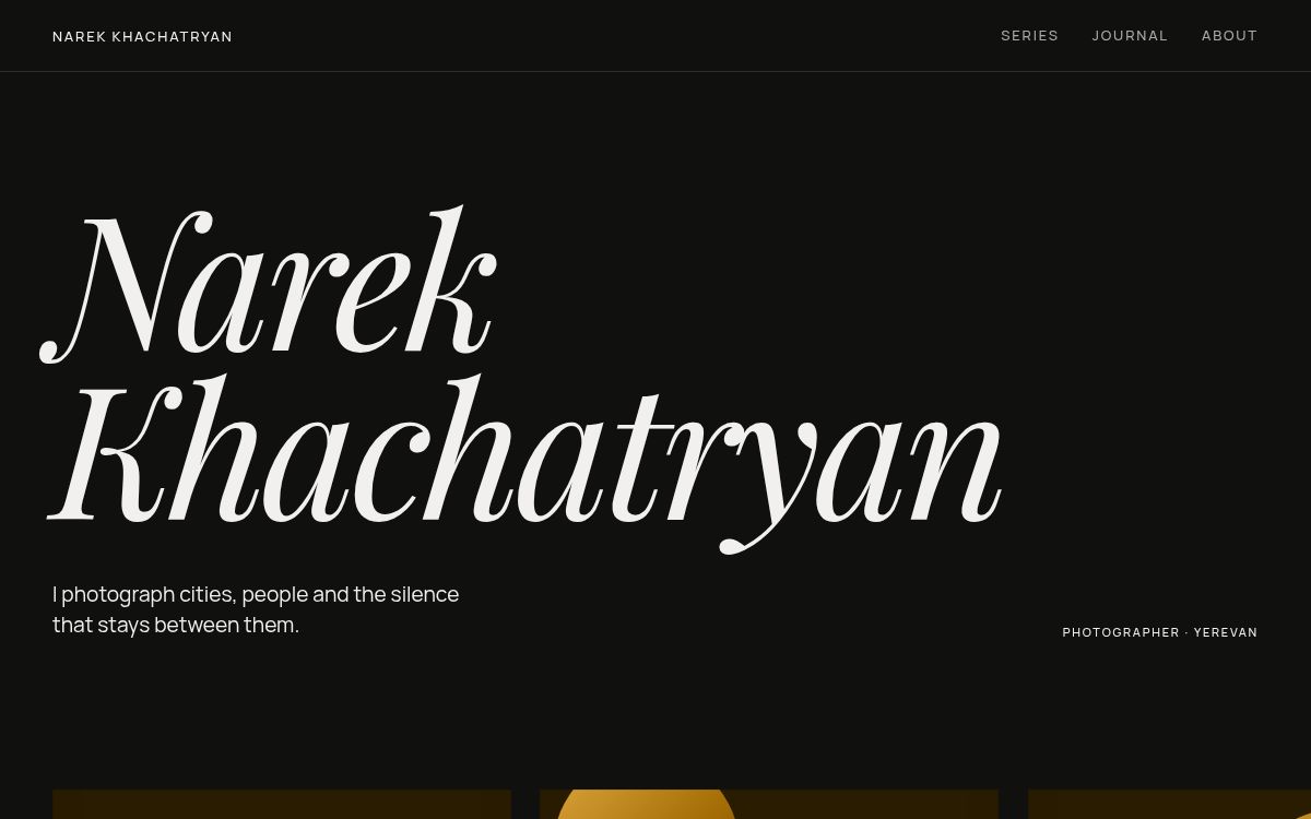 Narek Khachatryan — Portfolio · photographer · artist